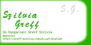 szilvia greff business card